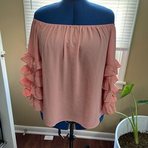 Off Shoulder Long Sleeve Flowy Summer Shirt